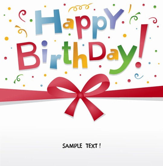 Happy Birthday Greeting Card Vector
