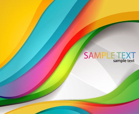 Abstract Vector Wave Colorful Background