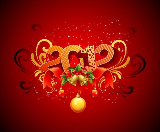 Abstract 2012 New Year Vector Illustration