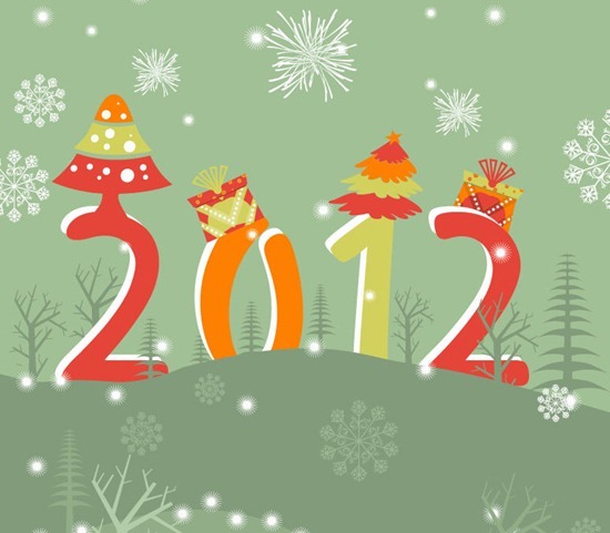 New Year 2012 Vector Illustration
