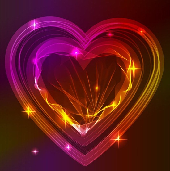 Abstract Heart Valentine Background Vector Graphic
