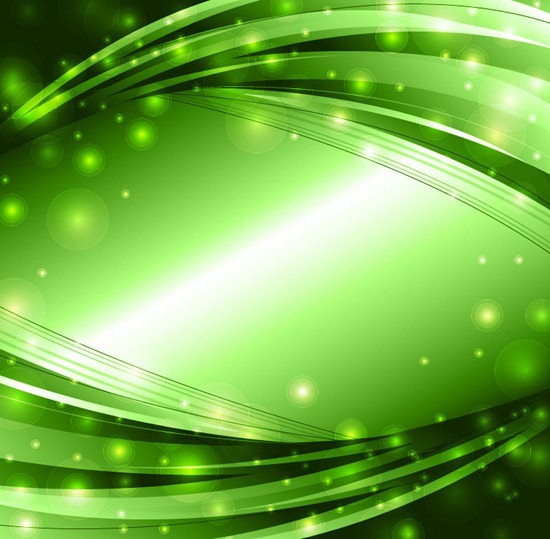 Abstract Green Lights Background Vector