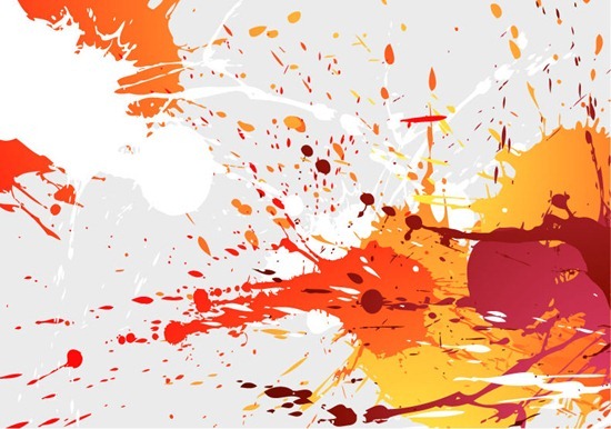 Abstract Splashes of Colour Background Vector